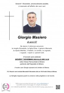 epigrafe bianca crocetta MASIERO GIORGIO